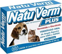 Natu Verm Plus Vermifugo Para Cães e Gatos 04 comp - VetBras