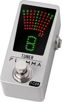 FLAMMA Tuner Pedal Fc04 Cromático Para Guitarra, Afinação De Alta Precisão 1 Cent Com Indicador E Baixo, True Bypass