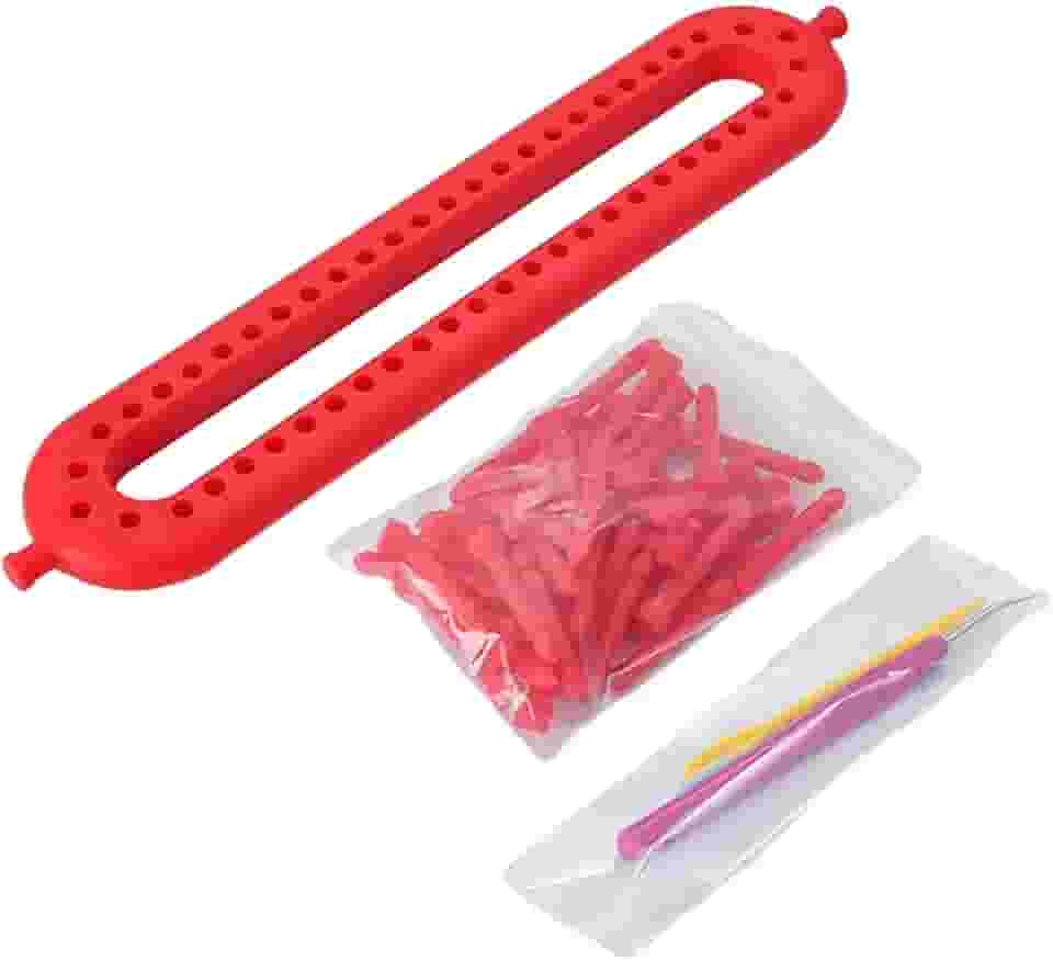 rockible Tear de tricô para cachecol, ponto xale, máquina de costura diy, ferramentas de tecelagem para iniciantes, amantes de artesanato, xale, Vermelho