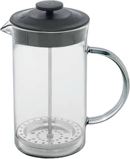 LYOR - Cafeteira Prensa Francesa de Vidro Borossilicato e Tampa de Plástico Lyon Preta 600ml