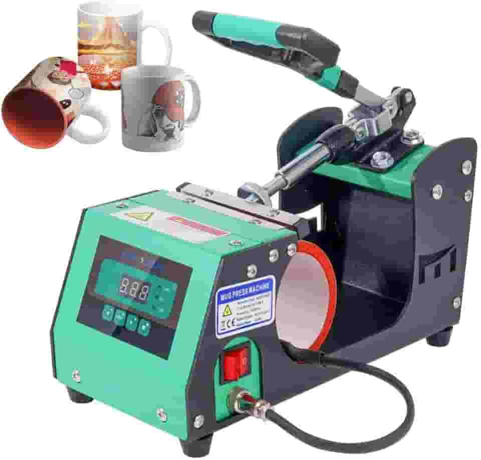 11oz Prensa Térmica De Sublimação Em Caneca Máquina De Prensa De Café Copo De Cerveja Caneca para sublimação de branco copo (Verde 220v)