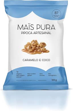 Mais Pura Pipoca Artesanal Maïs Pura Sabor Caramelo & Coco 100G