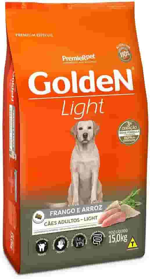 Ração Golden Fórmula Light para Cães Adultos, 15kg Premier Pet Para Todas Grande Adulto,