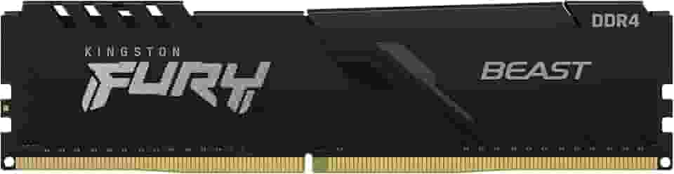 KF432C16BB/16 - Memória de 16GB DIMM DDR4 3200Mhz FURY Beast 1,35V 1Rx8 288 pinos para desktop/gamers, Preto
