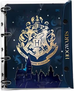 DAC - Caderno Argolado Universitario em PVC Cristal com 192 folhas Harry Potter - Fechamento em Botão