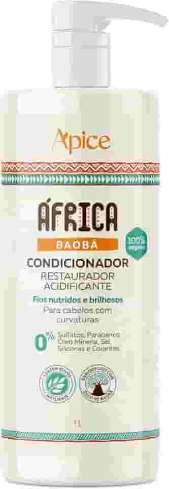 Ápice Condicionador África Baobá Restaurador | Nutrição e Selagem para Todos os Tipos de Curvatura | 1000ml