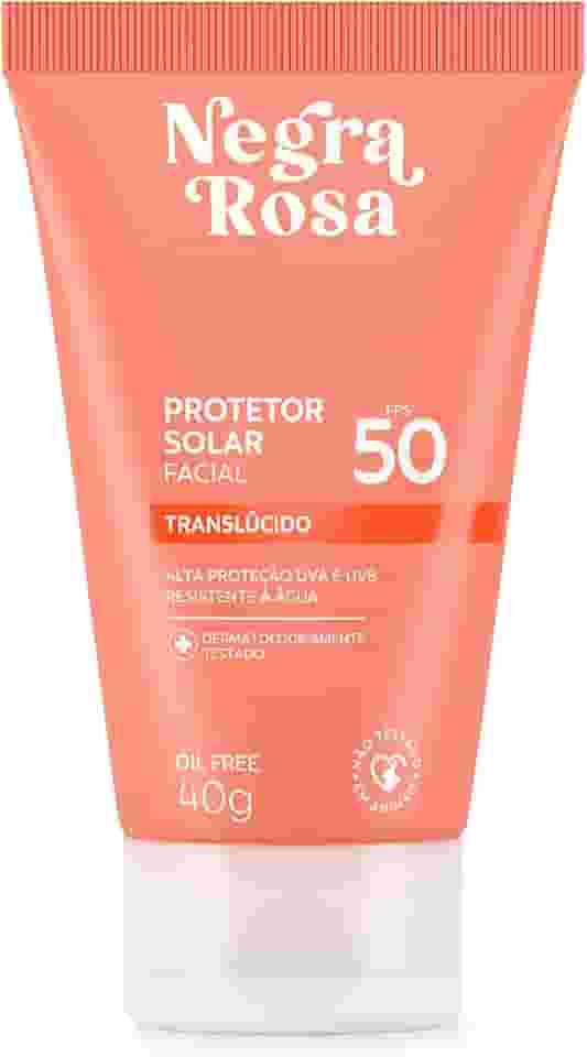 Protetor Solar Facial FPS50 Translúcido Negra Rosa