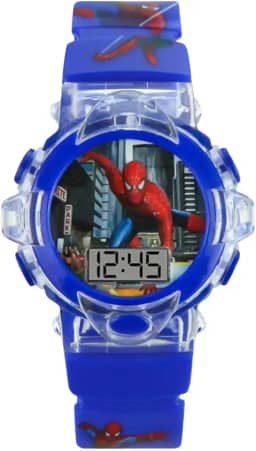 Relógio Digital Infantil Led Personagem Divertido Resistente à Água Super Herói Criança Feliz com Luz Colorida e Pulseira de Silicone Hipoalergênica Ajustável