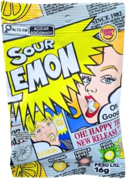 Bala Mais Azeda do Mundo Sour Lemon 16g | Importada do Japão | Azedo Extremo de Limão para Desafios Épicos