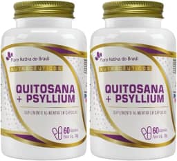KIT 2X Quitosana com Psyllium 60 cápsulas - Flora Nativa