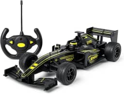 Carrinho Controle Remoto Recarregável Fórmula 1, 4 Funções, Luz, Bateria USB, Brinquedo Infantil