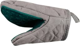 Luva de forno curta lavável antiderrapante, resistente ao calor, multiuso, para utensílios de cozinha, churrasco e confeitaria, Verde