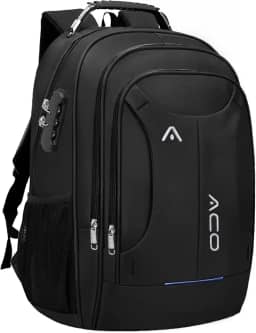 Mochila Bolsa Masculina Feminina Notebook Reforçada Anti Furto Semi Impermeável Escolar Faculdade Trabalho Viagem Resistente Executiva Cabo De Aço Saída Usb SAÍDA Fone DE OUVIDO (PRETO)