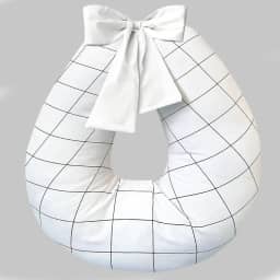 ALMOFADA DE AMAMENTAÇÃO EXTRA GRANDE (Xadrez Branco)