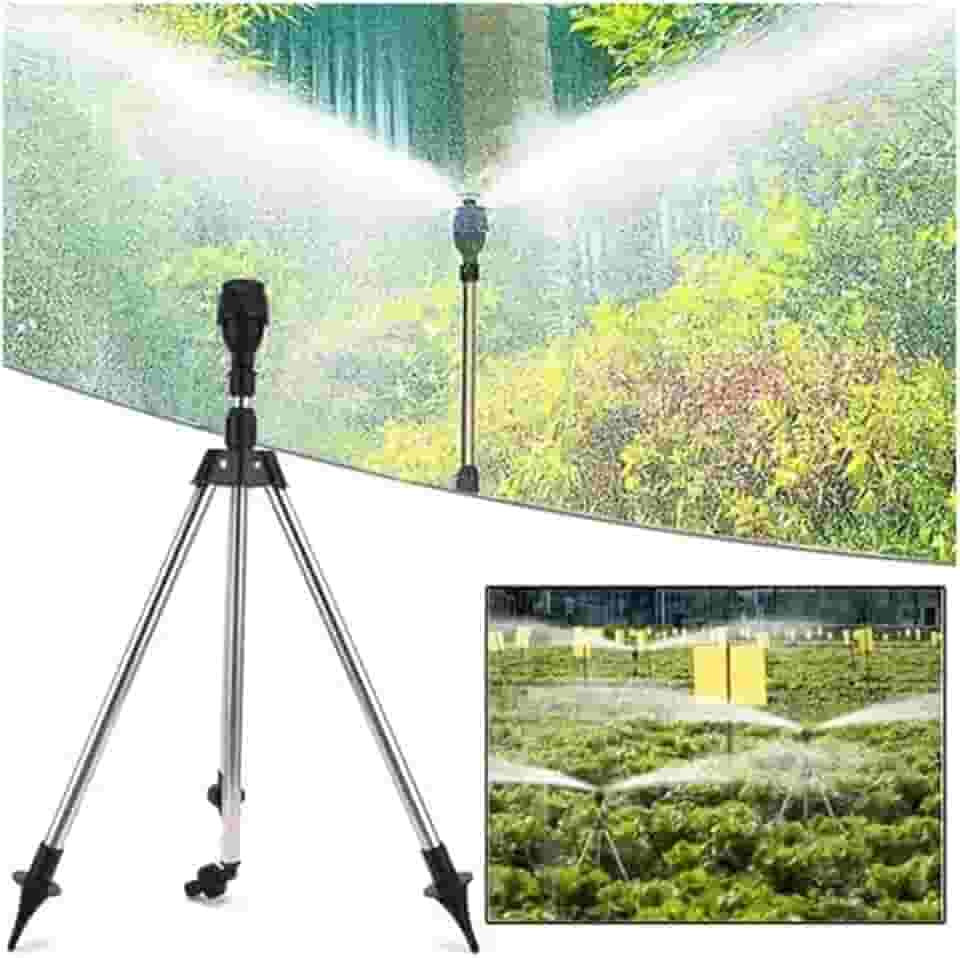 Aspersor De Jardim Giratório Automático Com Tripé De 360