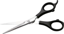 Marco Boni Tesoura Profissional Fio Laser P/ Corte Cabelo 6'' Cabo Plástico Aço Inox 1706 Preto 1 Unidade