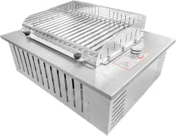 Churrasqueira a Gás de Embutir com Grelha Argetina, Sem fumaça, Inox, Acendimento automático