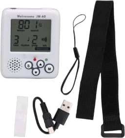 RiToEasysports Metrônomo Digital, Mini Tela Lcd, Clipes Portáteis Recarregáveis em Metrônomo Com 12 Tons e 5 Tons, para Guitarra, Piano, Violino e Tambor