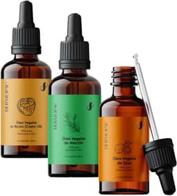 Kit Óleo Vegetal Dermopac Ojon, Alecrim, Castor Oil Capilar 30ml