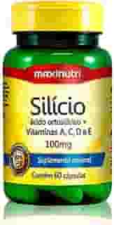 Silício + Vit. A, C, D e E 100mg - 60 Cáps., Maxinutri