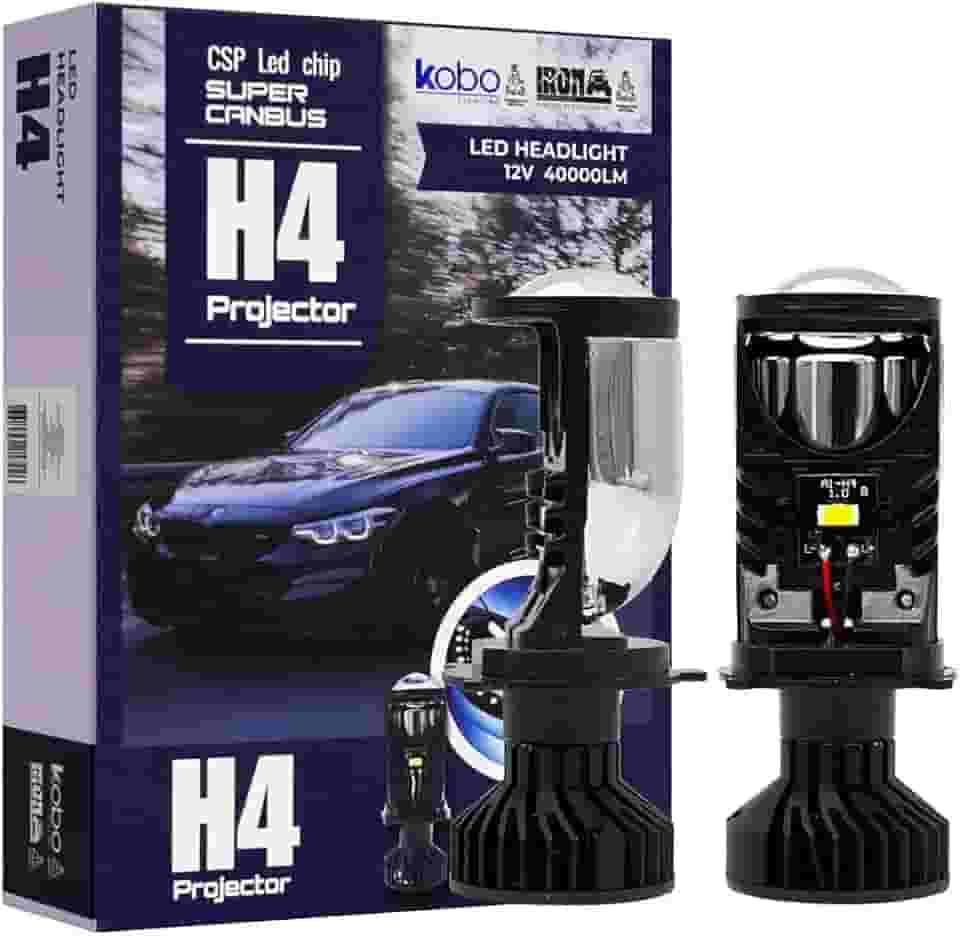 Kit Ultra LED H4 Mini Projetor Canhão Super Canbus 42W 12V Iluminação Automotiva (H4)