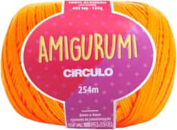 Fio Amigurumi Linha Novelo 254m 125g 4456 LARANJA