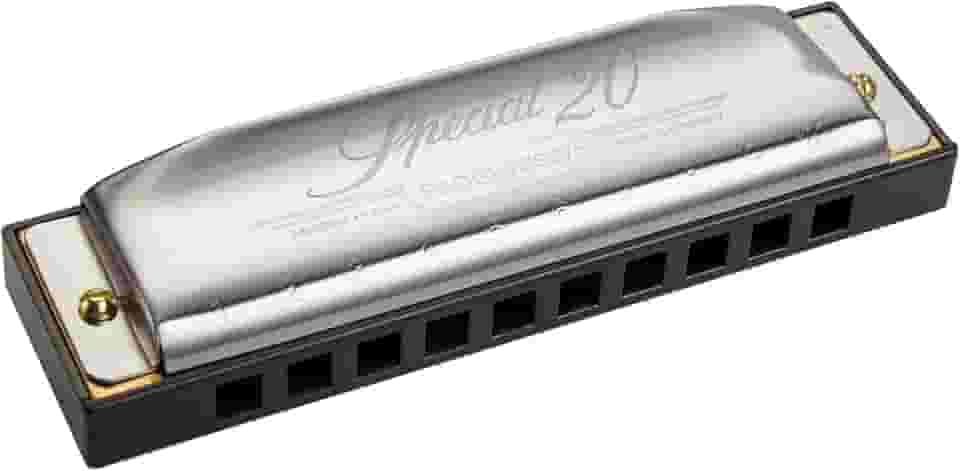 Hohner Gaita diatônica especial 20, C-major - palhetas profissionais, responsivas, pente de plástico moldado por injeção com bocal projetor