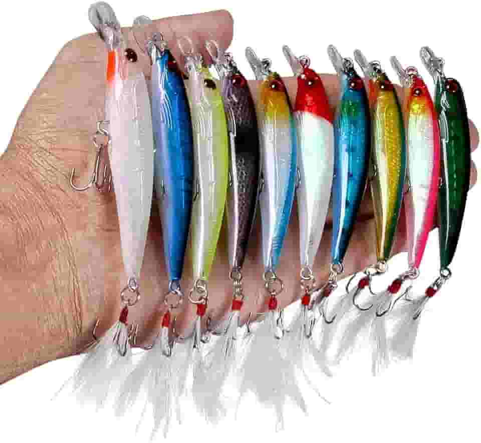 Kit 10 Iscas Artificiais Para Pesca Robalo Dourado Tucunaré