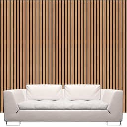 Papel De Parede Premium Ripa Ripado Acústico Madeira Lavável Sala Quarto Painel Autoadesivo Fácil Aplicação Lavavel 5,00x0,45cm