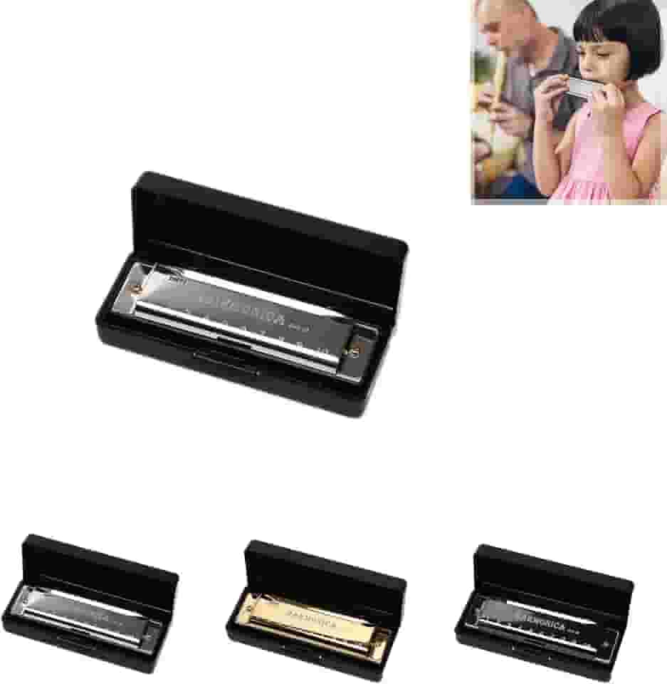 Gaita de titânio de 10 furos com furos numerados, instrumento para iniciantes, afinação C, adequada para festas e feriados, prata