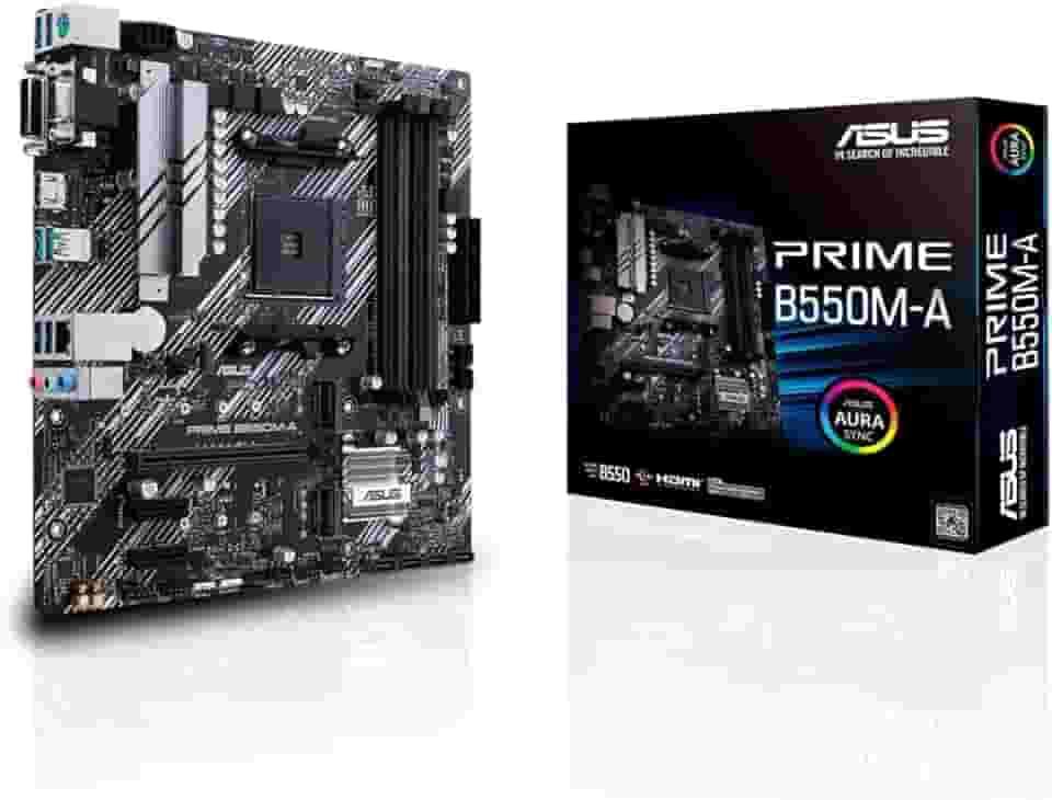 Placa Mãe Asus PRIME B550M-A (AM4/DDR4/VGA/DVI-D/HDMI/M.2/USB3.2)