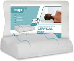 Nap Travesseiro Nasa Ortopédico Cervical Comfort Viscoelástico D40 Espuma YellowTec Premium Capa Super Plush Hipoalergênico para fronha 50x70cm - Branco