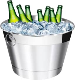 Balde de Cerveja e Gelo Grande em Alumínio Térmico Lixado 10L