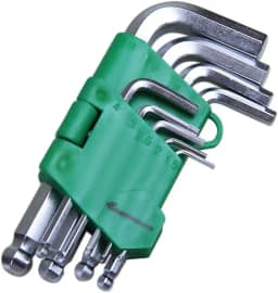 CARBOGRAFITE Jogo De 9 Chaves Hexagonais Tipo Estojo Pontas Abauladas Carbografite 012519412 Prata