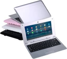 Versão 2025 portátil de 10,1 polegadas, 8 GB, laptop, PC, Quad Core, Android 6.0, mini netbook, notebook fino e leve, YouTube Player Flash (Prata)