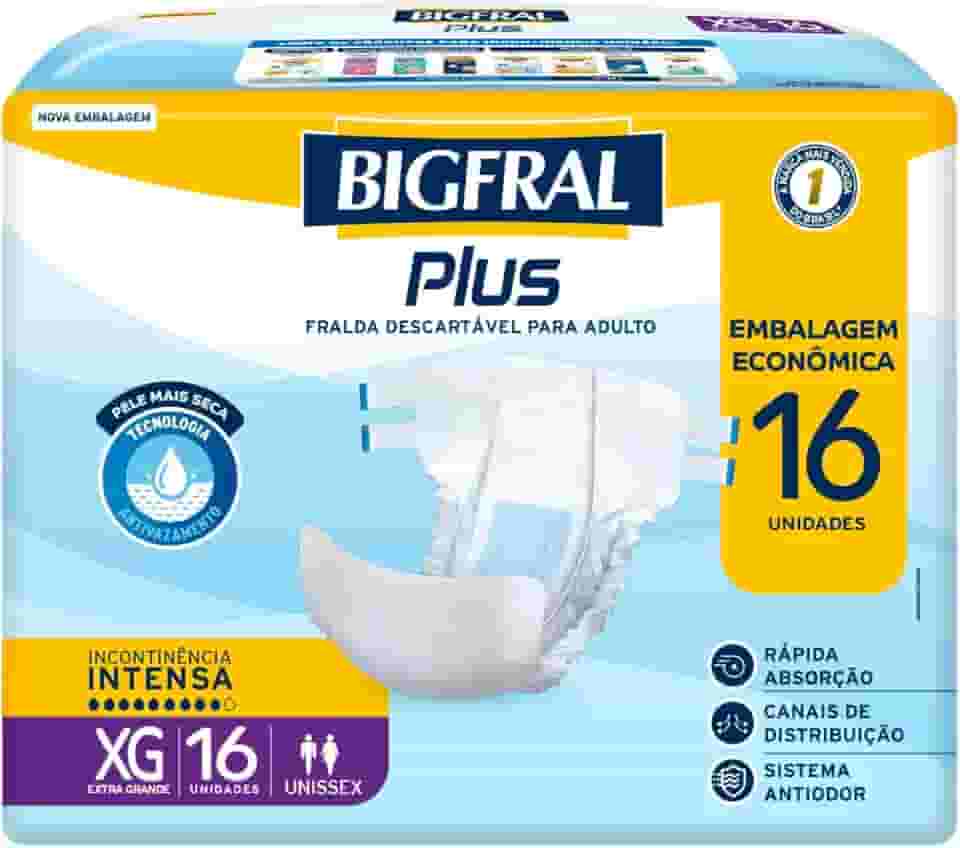 Bigfral Fralda Regular Plus Econômica Xg 16 Unidades
