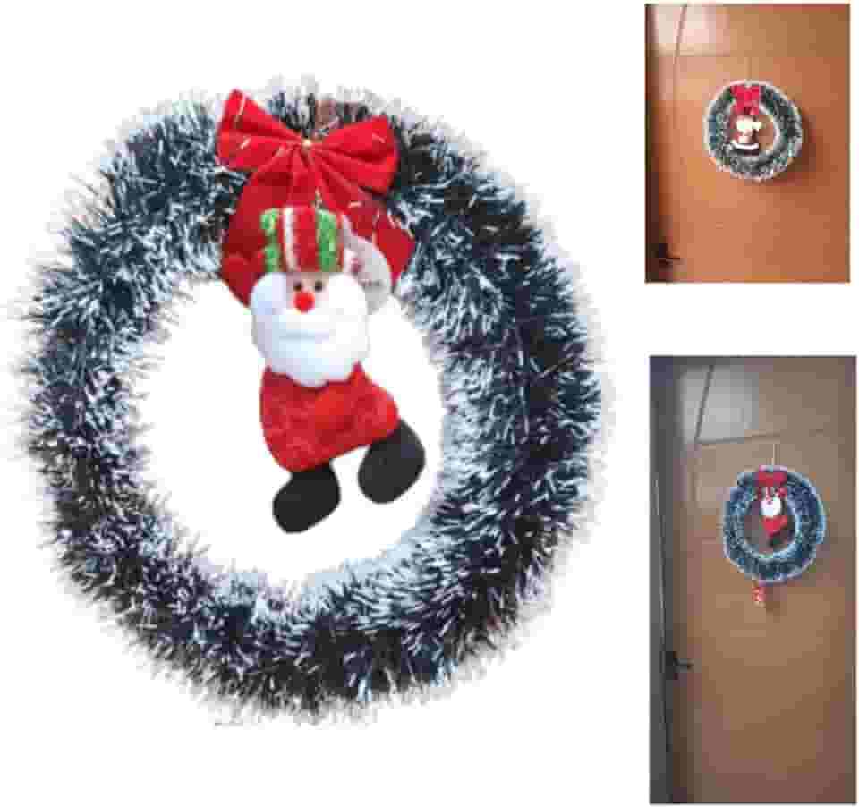 Guirlanda de Natal Enfeites para porta papai noel Enfeite