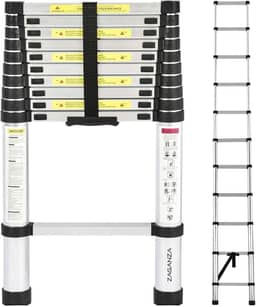 Escada Telescópica Extensiva Alumínio Multifuncional 3,8m 13 Degraus