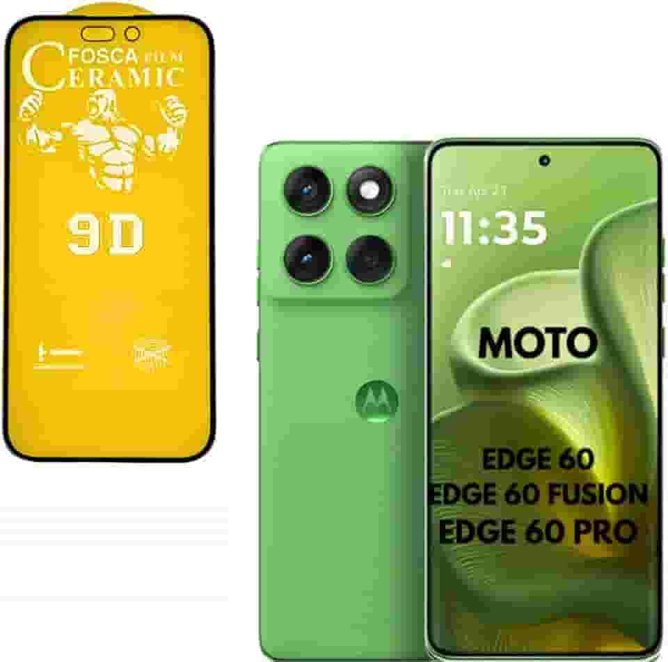 Película Ceramica Fosca Curvada MOTO EDGE 60 / EDGE 60 PRO/EDGE 60 FUSION, PROTEÇÃO TOTAL, ANTI-RISCO e NÃO FICA COM MARCA DEDO NA TELA