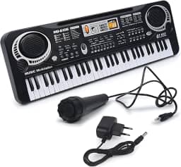 Teclado Eletrônico Música Digital Preto Elétrico Instrumento