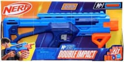 Nerf N Series Double Impact, lançador com 12 dardos de espuma, brinquedo lança dardos em plástico azul, para crianças acima de 8 anos