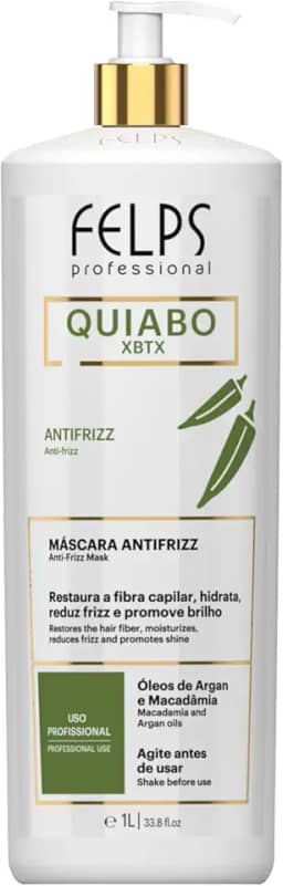 Xbtx Quiabo Okra Alinhamento Capilar, Felps, 1 L, BRANCO
