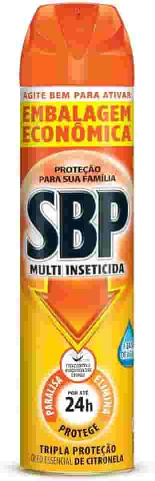 SBP Multi Inseticida Aerossol Óleo de Citronela Embalagem Econômica, Laranja, SBP, 450ml
