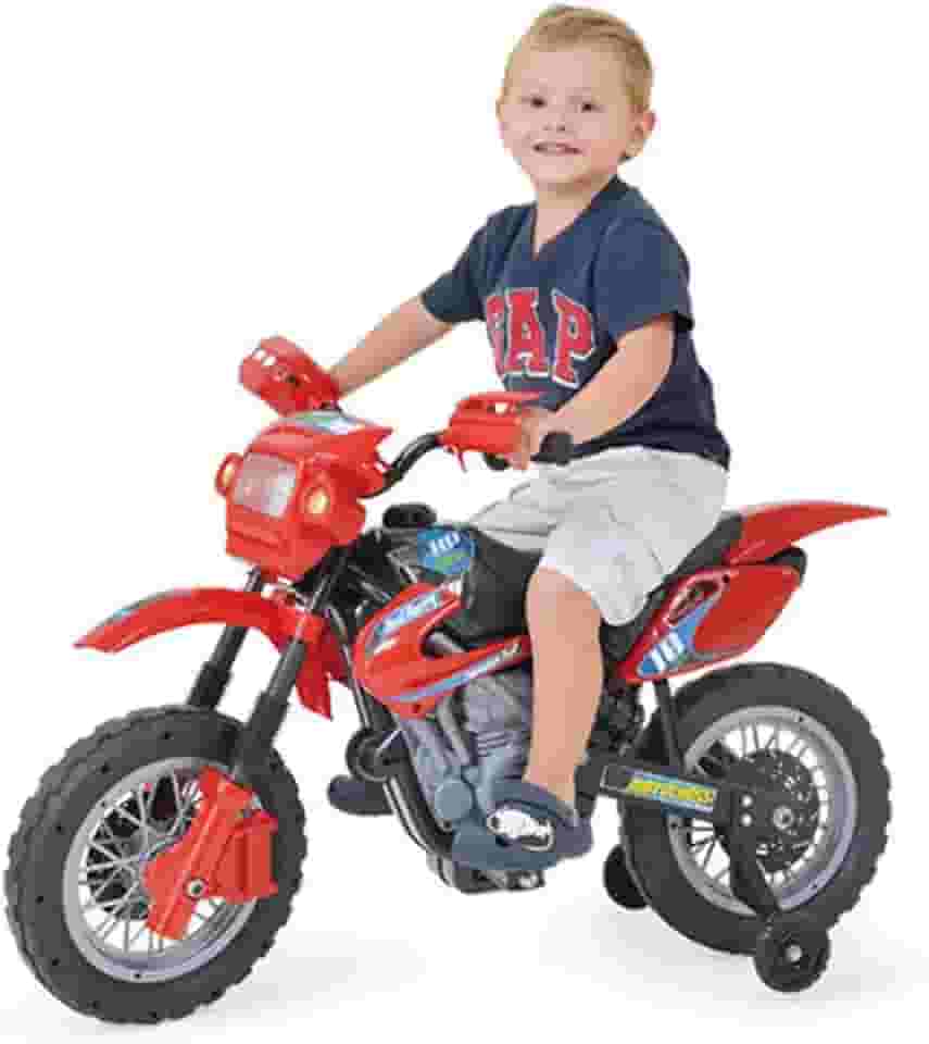 Moto Elétrico Infant Motocross Xplast Preto/Vermelho