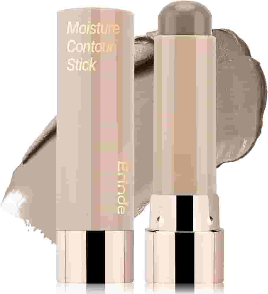Erinde Bastão de contorno tonificado para pele clara, bastão de maquiagem com contorno creme marrom cinza de grande capacidade, bronzeador fosco suave e misturável, à prova d'água e de longa duração
