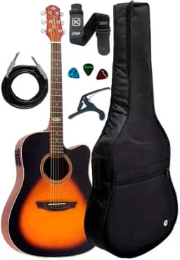 Violao Strinberg Aço Folk Sd200 Kit Capa Luxo Acessorios Full