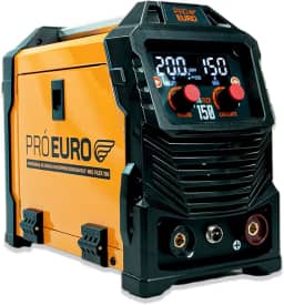 Pró Euro Máquina Inversora de Solda 150A MIG/TIG/MMA Multiprocesso Flex Bivolt Sem Gás Portátil