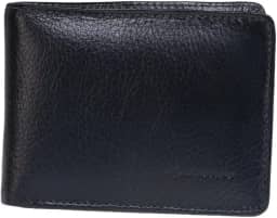 Águia Couro Carteira Masculina de Couro Legítimo com Porta Moeda, Carteira para 13 Cartões, Carteira Preta de Couro Macio Linda Caixa para Presente