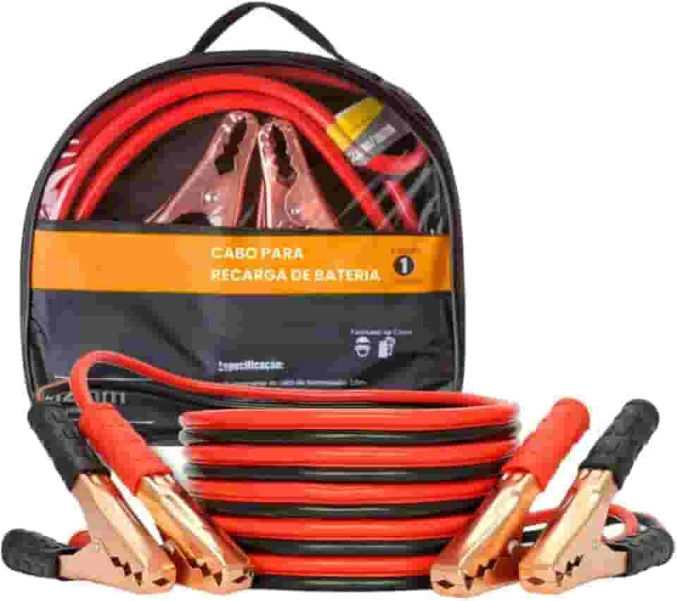 Cabo de Bateria 10mm Chupeta Automotivo 800 Amperes Cabo de 2,5 Metros Com Garras Em Aço Cobreado Fio com Bolsa de Transporte transferência de energia Carro Moto e Caminhão