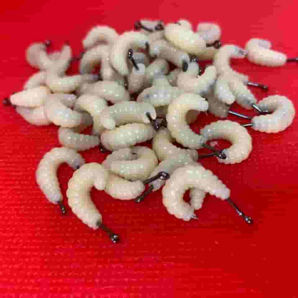 Isca Artifical Bicho da Laranja Marfim com Anzol para Tilapia, Lambari, Piau, para Pesca (20)